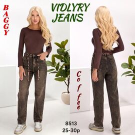 Фотография Джинсы женские 8513 brown р.25-30 "Vidlyry" недорого оптом от прямого поставщика