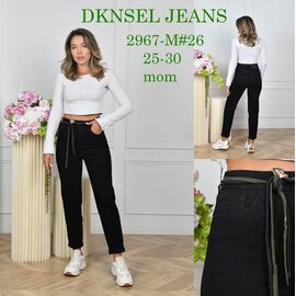 Фотография Джинсы женские D2967 black р.25-30 "DKNSEL" недорого оптом от прямого поставщика