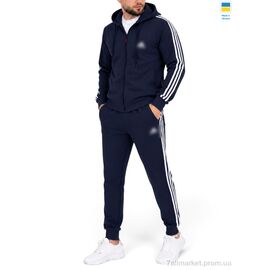 Спортивний костюм чоловічий Зима A.idas т.синій (5 шт. р.сітка46-54) "Sport style" недорого оптом від прямого постачальника