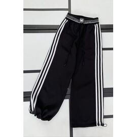 Штани дитячі спортивні на дівчинку 566 black-white р.128-152 "Kosmy" недорого оптом від прямого постачальника