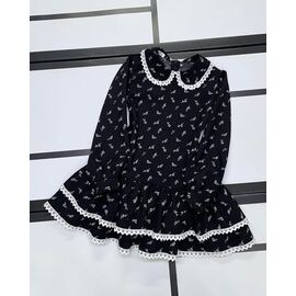 Фотография Платье детское на девочку 597 black р.110-134 "Kosmy" недорого оптом от прямого поставщика