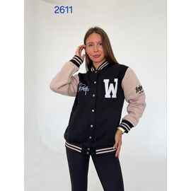 Кофта жіноча тепла 2611 black-beige р.S-XL "FSN" недорого оптом від прямого постачальника