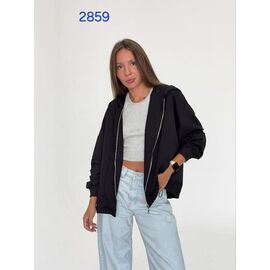 Кофта спортивна жіноча 2859 black р.M "FSN" недорого оптом від прямого постачальника