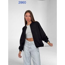 Кофта спортивна жіноча 2860 black р.M "FSN" недорого оптом від прямого постачальника