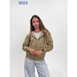 Кофта спортивна жіноча тепла 5023 beige р.42-48 "FSN" недорого оптом від прямого постачальника