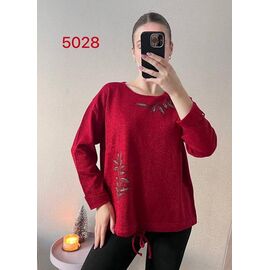Светр жіночий 5028-1 wine р.46-52 "FSN" недорого оптом від прямого постачальника