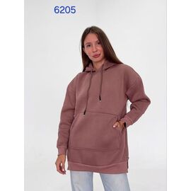 Худі жіноче 6205 brown р.50-56 "FSN" недорого оптом від прямого постачальника