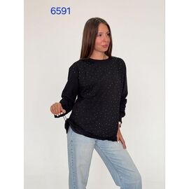 Светр жіночий 6591 black р.48-54 "FSN" недорого оптом від прямого постачальника