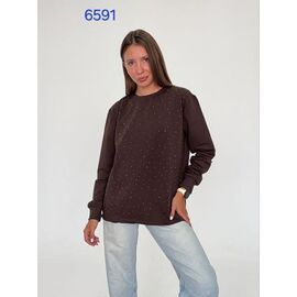 Светр жіночий 6591 brown р.48-54 "FSN" недорого оптом від прямого постачальника