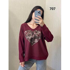 Светр жіночий 707 wine р.50-54 "FSN" недорого оптом від прямого постачальника