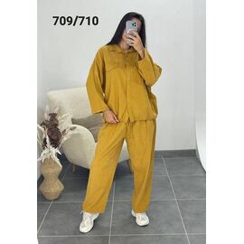 Костюм жіночий 709-710 yellow р.52-56 "FSN" недорого оптом від прямого постачальника