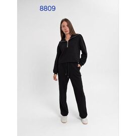 Костюм спортивний жіночий теплий 8809 black р.42-50 "FSN" недорого оптом від прямого постачальника