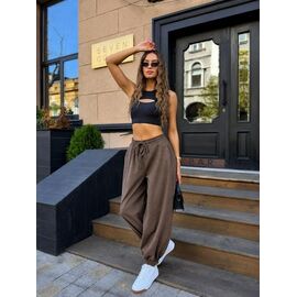 Фотография Штаны спортивные женские 1655 brown р.42-48 "BONJOUR" недорого оптом от прямого поставщика