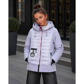 Куртка дитяча демісезонна на дівчинку 208 lilac р.140-164 "Delfinka" недорого оптом від прямого постачальника