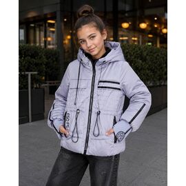 Куртка дитяча демісезонна на дівчинку 211 grey р.140-164 "Delfinka" недорого оптом від прямого постачальника