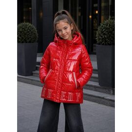 Куртка дитяча демісезонна на дівчинку 211 red р.140-164 "Delfinka" недорого оптом від прямого постачальника