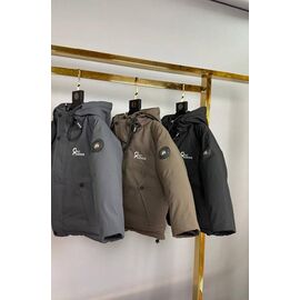 Курка дитяча зимова на хлопчика 26337 beige р.110-128 "Delfinka" недорого оптом від прямого постачальника
