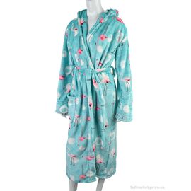 Фотография Халат женский Весна/осень X5 l.blue (3 шт. р.сетка XL-3XL) "Textile" недорого оптом от прямого поставщика
