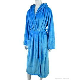Фотография Халат женский Весна/осень X8 blue (3 шт. р.сетка XL-3XL) "Textile" недорого оптом от прямого поставщика