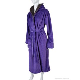 Фотография Халат женский Весна/осень X17 violet (3 шт. р.сетка XL-3XL) "Textile" недорого оптом от прямого поставщика