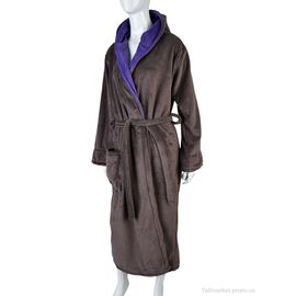 Фотография Халат женский Весна/осень X18 brown (3 шт. р.сетка XL-3XL) "Textile" недорого оптом от прямого поставщика