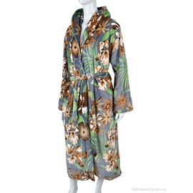 Фотография Халат женский Весна/осень X19 grey (3 шт. р.сетка XL-3XL) "Textile" недорого оптом от прямого поставщика