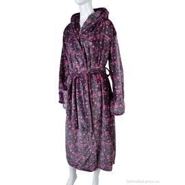 Фотография Халат женский Весна/осень X21 grey (3 шт. р.сетка XL-3XL) "Textile" недорого оптом от прямого поставщика
