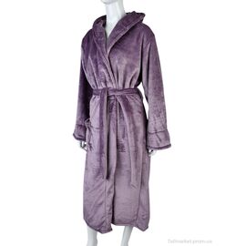 Фотография Халат женский Весна/осень X26 violet (3 шт. р.сетка XL-3XL) "Textile" недорого оптом от прямого поставщика