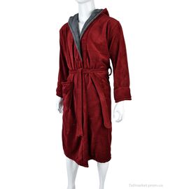 Фотография Халат женский Весна/осень MX13 bordo (3 шт. р.сетка XL-3XL) "Textile" недорого оптом от прямого поставщика