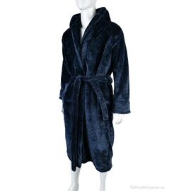 Фотография Халат женский Весна/осень MX16 navy (3 шт. р.сетка XL-3XL) "Textile" недорого оптом от прямого поставщика