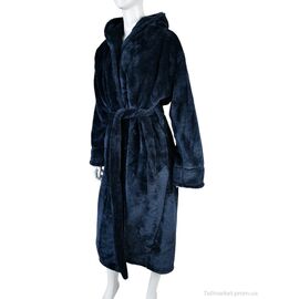 Фотография Халат женский Весна/осень ЖX16 navy (3 шт. р.сетка XL-3XL) "Textile" недорого оптом от прямого поставщика