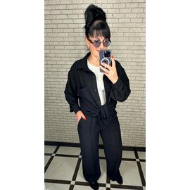 Фотография Костюм женский 034 black р.50-56 "VALENTINA" недорого оптом от прямого поставщика