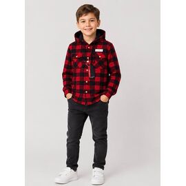 Сорочка дитяча тепла на хлопчика MK237 red р.6-16 "MirWear kids" недорого оптом від прямого постачальника
