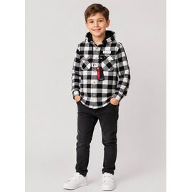 Сорочка дитяча тепла на хлопчика MK238 black р.6-16 "MirWear kids" недорого оптом від прямого постачальника
