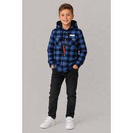 Сорочка дитяча тепла на хлопчика MK239 blue р.6-16 "MirWear kids" недорого оптом від прямого постачальника