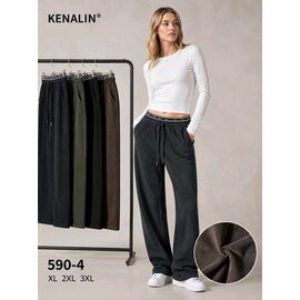 Штани спортивні жіночі теплі 590-4 mix р.XL-3XL "Hoan" недорого оптом від прямого постачальника