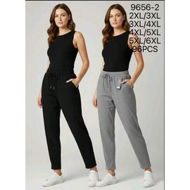 Штани спортивні жіночі 9656-2 mix р.2XL-6XL "Hoan" недорого оптом від прямого постачальника