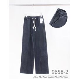 Штани спортивні жіночі 9658-2 black р.44-54 "Hoan" недорого оптом від прямого постачальника