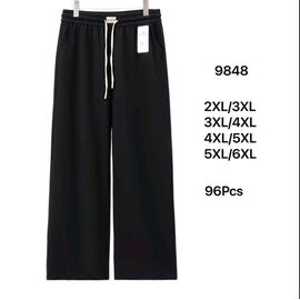 Штани спортивні жіночі 9848 black р.2XL-6XL "Hoan" недорого оптом від прямого постачальника
