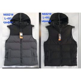 Фотография Жилетка мужская N6821 grey р.L-4XL "Hoan" недорого оптом от прямого поставщика