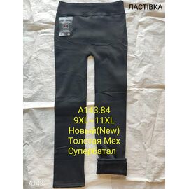 Фотография Лосины женские тёплые A143 black р.9XL-11XL "ZERO" недорого оптом от прямого поставщика