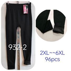 Фотография Лосины женские тёплые G161-932-2 black р.2XL-6XL "ZERO" недорого оптом от прямого поставщика