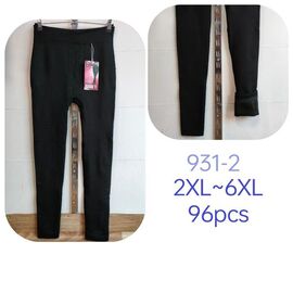 Фотография Лосины женские тёплые G162-931-1 black р.2XL-6XL "ZERO" недорого оптом от прямого поставщика