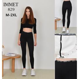 Лосини жіночі 829 black р.M-2XL "Immei" недорого оптом від прямого постачальника