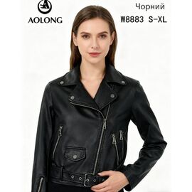 Куртка жіноча демісезонна W8883 black р.S-XL "Immei" недорого оптом від прямого постачальника