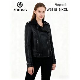 Куртка жіноча демісезонна W6815 black р.S-2XL "Immei" недорого оптом від прямого постачальника