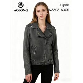 Куртка жіноча демісезонна W6606 grey р.S-2XL "Immei" недорого оптом від прямого постачальника