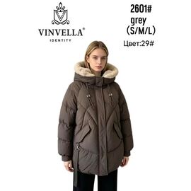 Куртка жіноча зимова 2601-29 brown р.S-L "Immei" недорого оптом від прямого постачальника