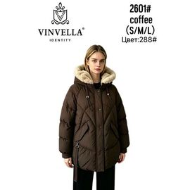 Куртка жіноча зимова 2601-288 brown р.S-L "Immei" недорого оптом від прямого постачальника