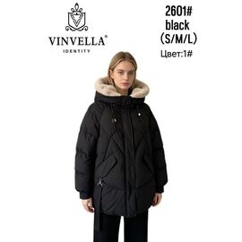 Куртка жіноча зимова 2601-1 black р.S-L "Immei" недорого оптом від прямого постачальника